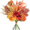 Weldomcor Kunstblumen Hortensien Künstliche Pflanzen Unechte Blumen Deko Seidenblumen Kunstblumenstrauß künstlich Blumenarrangements Hochzeit Zimmerdeko, Herbstrot