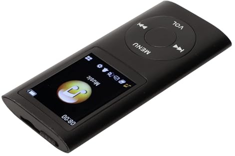 MP3 Player Stylish Multifunctional Lossless Sound Slim 1.8 Inch LCD Screen Portable MP3 Music Player (Black)
