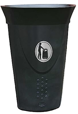 Glasdon Poubelle urbaine Luna™ conçue (2 coloris) – Poubelle d’extérieur robuste de 70 L – Idéale pour les environnements extérieurs (Noir (sans couvercle))