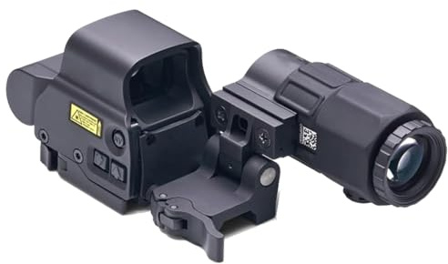 558+G45 Combo Holographic Sight 558 Red Dot Sight 5X Magnifying Glass with Quick Release for 20mm Picatinny Rail Mount