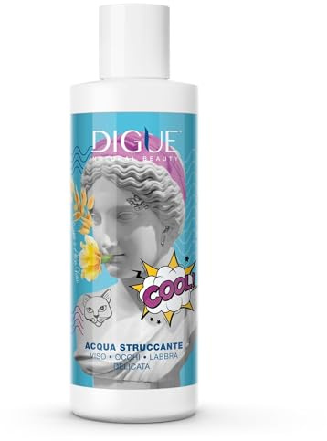 DIGUE Acqua Micellare Bio 3 in 1 - Struccante Viso, Occhi, Labbra | Idratante, Lenitiva per Pelli Sensibili | Aloe Vera, Acido Ialuronico | 200ml Made in Italy
