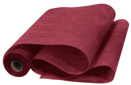 Tischläufer aus Vlies 25 M ×30 cm, Rot Rolle für Hochzeits und Party | Robustes Vlies‑Material | Frei zuschneidbar | Für Hochzeit, Geburtstag & Feierlichkeiten