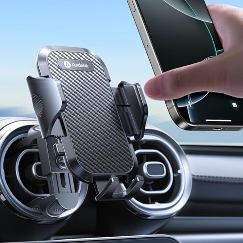 andobil Handyhalterung Auto Runde Lüftung [ 2.0 Entwurf Upgrade für Mercedes ] Handyhalterung Auto [ 2026 Neues Metall-Lüftungsclip ] für Mercedes-Benz A/B/C/E/S,Benz Zubehör Mini Cooper etc