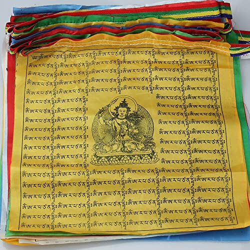 WBWAPA Tibetan Prayer Flags，Nepal Prayer Flags， Each Flag is 28×27cm,There are 30 in Total,and The Total Length About 8.1 Meters