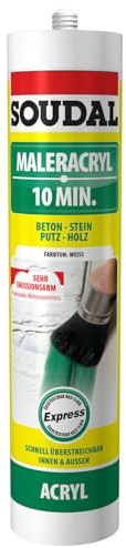 Soudal 280ml Kartusche Maleracryl Wand, Decke & Fassade, Express 10 Minuten