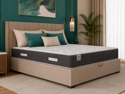 CHESTIA Poseidón Colchón Individual 90x190 cm - Muelles Ensacados y Viscoelástica Premium - Firmeza Media Alta - Altura 27 cm - Oeko Tex - Reversible, Transpirable y Antiácaros - Hecho en España