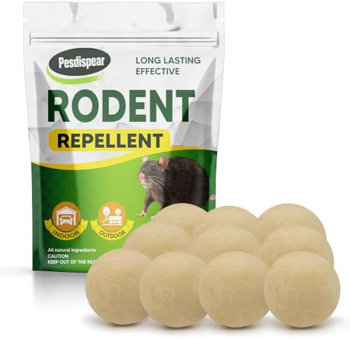 Pesdispear Rat Repellent, Mouse Repellent, Rat Deterrent, Rodent Control Anti Mice More Humane Than Mouse Trap and Ultrasonic Repellent for Indoor Outdoor10P