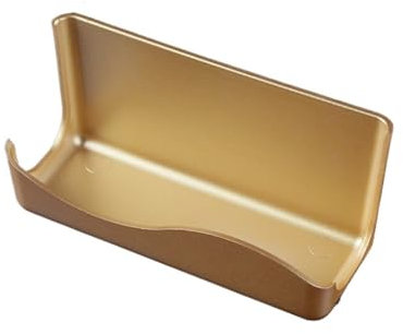 Visitenkartenständer, Visitenkartenhalter, Desktop-Visitenkartenständer, Büro-Visitenkartenständer, Organizer, Aufbewahrung für Büro und Zuhause (Gold, 11 x 4,8 x 3,9 cm)