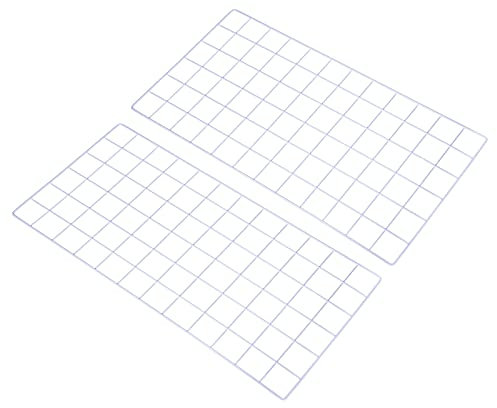 Drahtgitterpaneele, 2 Stück, 61 x 30,5 cm, Wandgitter, dekorative Paneele für Foto-Display und Nization, weiß, Heimbüro-Dekoration