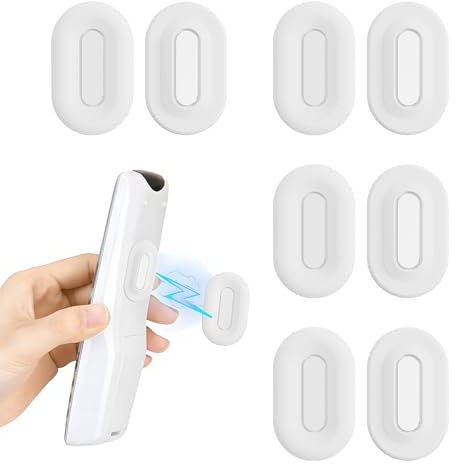 SoeUyd Soporte Mando Pared Magnético, 4 Piezas Porta Mandos a Distancia | Apto para Mandos de Televisores, Aires Acondicionados y Ventiladores; Instalación Sencilla, Sin Necesidad de Taladrar