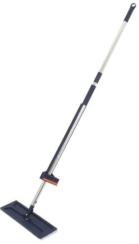 KOCKSHION Data [ Mop Piatto Microfibra 36 Cm Con Panni Riutilizzabili Set 3 Pezzi Lavabile Auto-strizzante Con Testina Rotante 360° Per Pulizia Casa Bagno Pavimenti