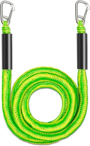 Zodazoqa 4FT Boat Bungee Dock Lines, Boat Bungee Anchor Lines | Stretch 4-5.5ft, Boat Bungee Anchor Rope, PWC Anchor Line, PWC Accessories, Jet Ski Accessories, Green