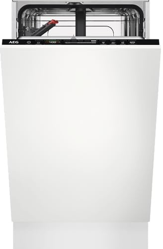 AEG 7000 Series Integrated Dishwasher FSB73427Z, 9 settings, 45cm, Airdry and SatelliteClean Technology, Delay Start, Built-In Dishwasher, Adjustable Upper Basket, dB44, 818x446x550mm, White, Class D