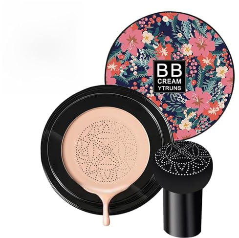 BB Cream Makeup - Mushroom Air Cushion Foundation, Light Concealer Cream, Moisturizing Liquid Base, Lasting Coverage | Natural Makeup Foundation For Women Ut