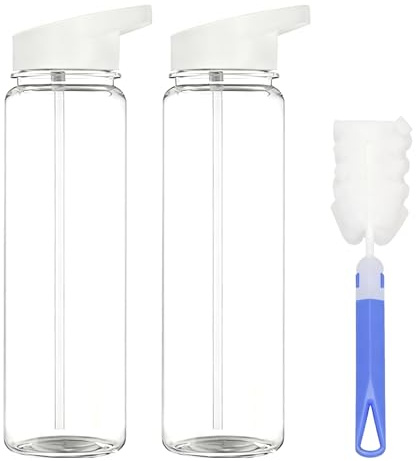 WZHHDM Leak-Proof Sports Water Bottles, 2 PCS BPA Free Sport Drinking