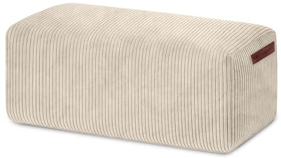 Green Bean Indoor Cord Sitzhocker Pouf Cube Max 70x33x28cm mit EPS-Perlen Füllung - kuschelig weich waschbar - die ideale Ergänzung zum Sitzsack für Kinder & Erwachsene - Beige