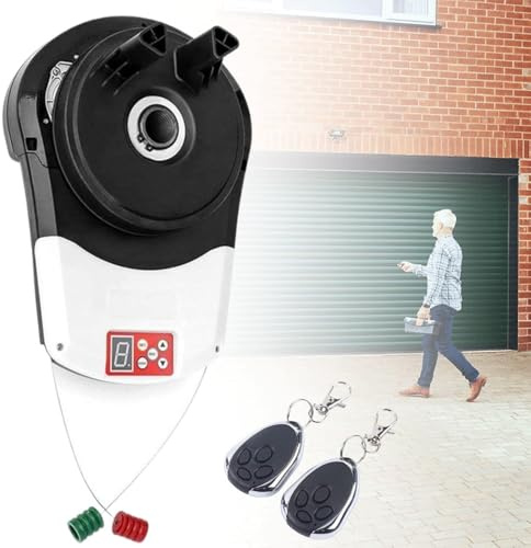 Roll Up Garage Door Opener with Remote, Automatic Garage Roller Door Opener, Smart Garage Door Openers 2 Remotes
