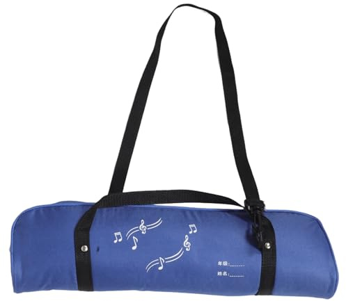 TOYANDONA Tragbare 32 Tasten Melodica Tasche aus Canvas Aufbewahrungstasche für Mundharmonikas und Kleines Keyboard Blau Robuste Instrumententasche für Reisen und Schule