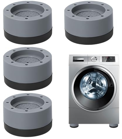 4 PCS 3,8CM Rubber Washing Machine Stabilizer, Anti Vibration Mat Feet Non-slip Fixed Pads Shock Absorber Stabilizer Support Sliders For Dryer Washing Machine Kitchen Dishwasher Anti Slip Noise
