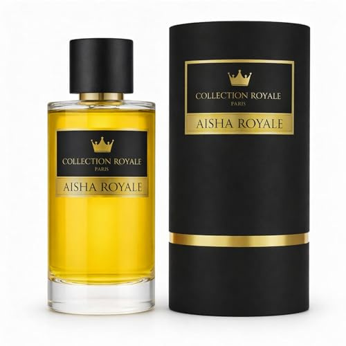 Collection Royale Aisha Royale Eau de Parfum - Parfum Floral et Oriental Unisexe Intense et Durable - Notes de Bergamote, Fleur d'Oranger et Rose - Idéal pour Homme et Femme - 50ml