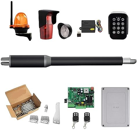 Apriporta automatico Apriporta automatico a battente singolo - 10 piedi di lunghezza 450 libbre Apriporta con serratura elettrica con controllo Wi-Fi solare(Noir)