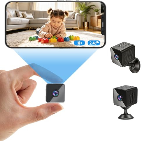 UTOPYANG Mini Spy Hidden Camera with 1080P, Night Vision, AI Motion Detection, Audio,Intelligent Alarm, App Surveillance,150° Ultra Wide Angle Wireless WiFi Home Security Cameras for Home Room Indoor
