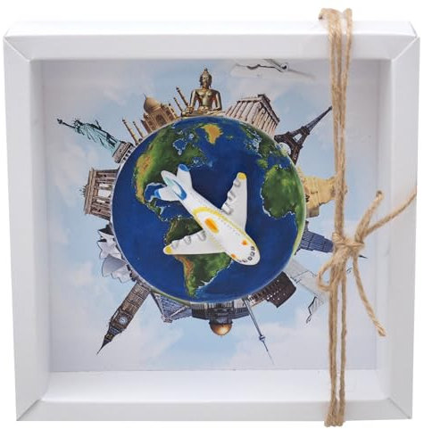 ZauberDeko Geldgeschenk Verpackung Reise Urlaub Weltreise Flugzeug Geldverpackung Gutschein Around The World