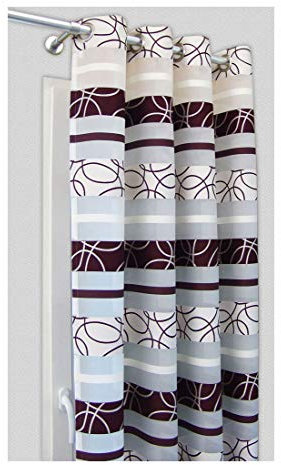 SeGaTeX home fashion Ösenschal Phantasie Dekoschal gestreift mit 8 Ösen 240 x 130 cm dunkelrot