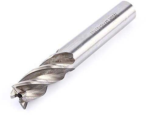 Estink HSS Zylinderschaftfräser, 12mm, 4 schneidig | CNC Fräser für Metall, geeignet für Stahl und Aluminium, hohe Schnittgeschwindigkeit, präzise Zerspanung