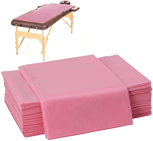 DADAWU Einweg-Bettlaken aus Vlies – Weiche Wegwerf-Auflagen für Massage, Kosmetikstudio, Tattoo, Spa, Hotel, Heimpflege (80 x 180 cm, Lila, 20 Stück)