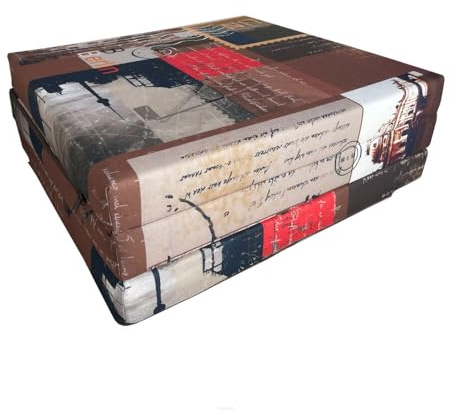 FORTISLINE Klappmatratze 195x80x9 cm, 3-teilige Faltmatratze, Gästematratze, Reisematratze und Campingmatratze, Schaumstoffmatratze mit abnehmbarem Bezug, Oeko-TEX, hergestellt in der EU