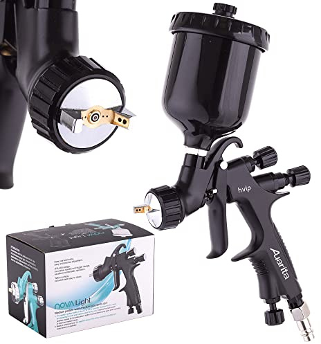 Auarita HVLP Mini Technology Spray Gun Nova Light 1.0 mm Nozzle Durable 250 ml Capacity for Painting Three Setting Modes Very Thin Colour Layer Extremely Precise