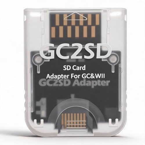 pour Adaptateur de Carte de Stockage Micro, Lecteur de Carte Adaptateur de Carte GC2SD pour Consoles , Plug and Play.(Transparent)