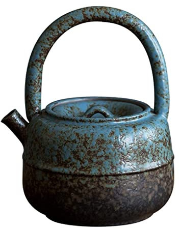 Habrur Teiera in Ghisa Teiera Giapponese Teiera Cinese in Ceramica da 450 ml Teiera Accessori per la casa Regalo Allegro e Luminoso Teiera Ghisa Teiera Cinese (Blue : C, Size : 450ml)
