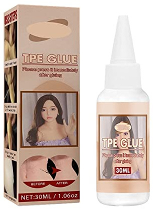 MoriAction 30 ml festes Puppen-Reparaturmittel, transparent, wasserfest, Nicht aushärtend, flüssiger Lösungsmittelkleber für Silikon-TPE-Puppen-Risskleber-Reparatur-Split (1Stück)