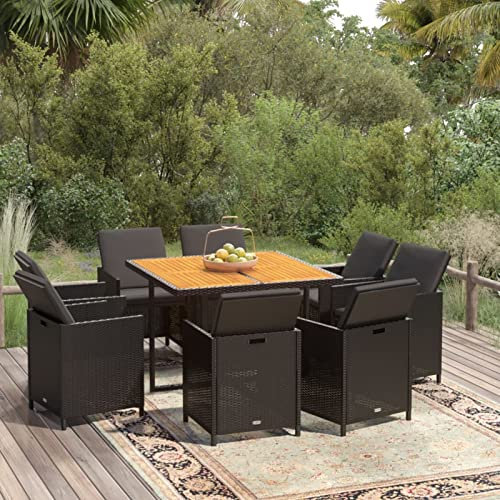 Festnight Rattan Gartenmöbel Set 8 Personen Sitzgruppe Garten Essgruppe Gartentisch mit 8 Stühlen Set Polyrattan Gartengarnitur Sitzgarnitur Esstisch Terrassenmöbel Rattanmöbel