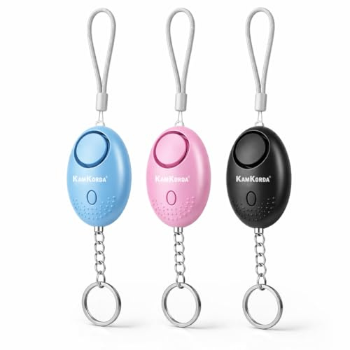 Personal Alarm for Women & Men, 140DB Self Defense Siren, Personal Safety Alarm, 3-Pack with Batteries, Alarm, Elderly Protection, Emergency Alert