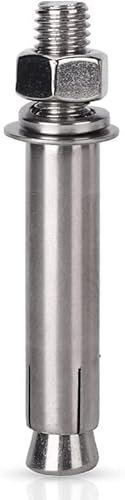 BUNGAA Dehnungsbolzen, 304 Edelstahl Außensechskantmutter Expansionsbolzen Hülsenanker M6 M8 M10 M12 M14 M16 M18 M20 (Größe: M12X70) (Größe: M12X100) (Größe: M12X100) (Size : M10X150)