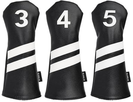 Alla Teed Up Premium golfklubbsöverdrag – Hybrider (3,4,5) – svart