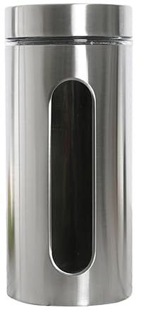 Ciieeo Contenedor de Almacenamiento de Alimentos 950ml de Acero Inoxidable | Plata, Vidrio Visible Buen Sellado, Propiedades de Conservación Prolongada