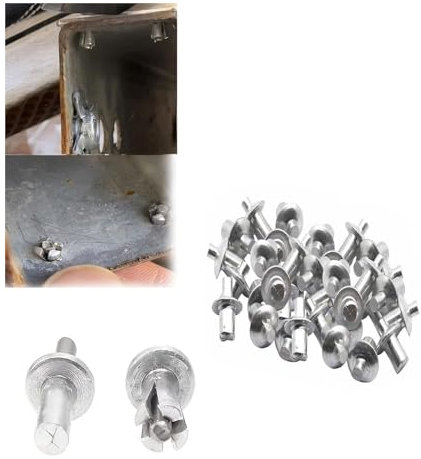 ERICAT Remaches De Golpe, Drive Rivets, Half Round Head Remaches Expansivos De Golpe, Knock Type Expansion Aluminum Rivets (Color : 50 pc, Size : 5 * 11mm)