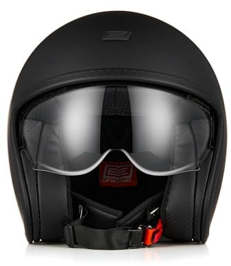 ORIGINE Jet-Motorradhelm mit Schutzbrille, ECE 22-06-Zulassung