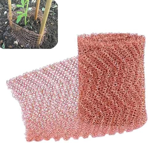 HEZHU 12,5cm*10m Schneckenabwehr Kupfer Mesh Kupfernetz Kupferwolle für Schädlingsbekämpfung