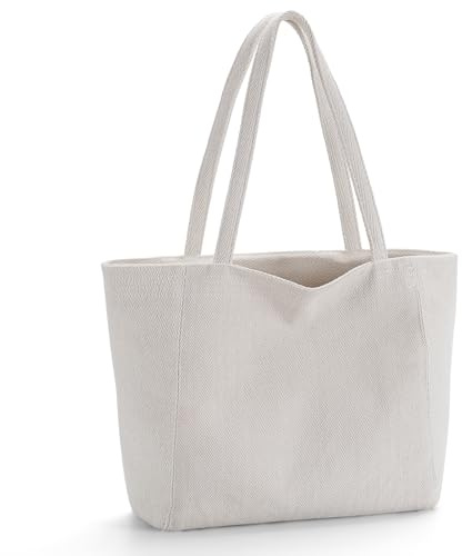 VOESLD Damen Handtasche Große Damen Shopper Umhängetasche Tote Bag Hobo Tasche Schultertasche Henkeltasche Top-Handle Bag Für Arbeit, Alltag, Reisen & Shopping (beige)