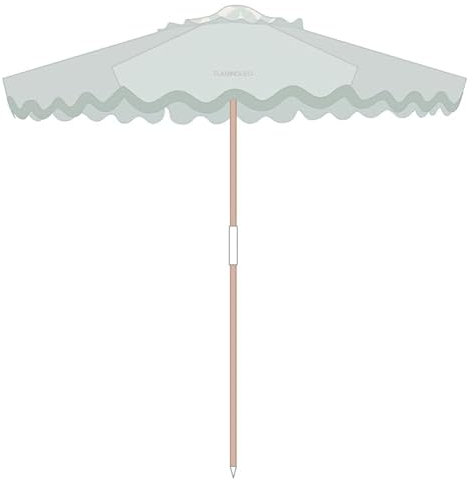 Flamingueo Ombrellone da Spiaggia, Giardino, Piscina, Altezza e Orientamento Regolabile, Protezione UPF 50+, Poliestere, Borsa per il Trasporto, 225 x 220 cm