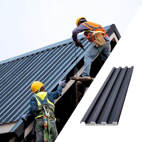 Paneles para Tejado Paneles de Cubierta de Techo Extra Largos de Aluminio, Paneles de Revestimiento de Techo con Relleno de Policarbonato, Láminas de Techo de Metal a Prueba de Viento para Invernadero