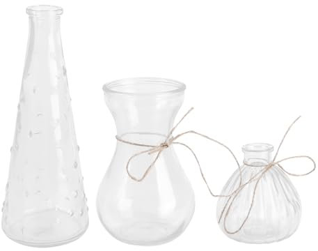 SOIMISS 3stücke Teiliges Deko-glasvase Für Trockenblumen Design Für Tischdekoration Langlebig Und Praktisch Für Wohnbereich Und Feierlichkeiten