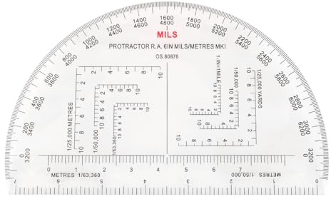 Nicear Goniometro Topografico Professionale | Kit Cartografia con Scala Coordinate | per Escursionismo e Survival