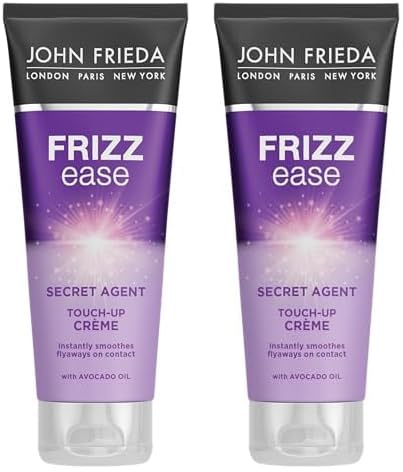 John Frieda Frizz Ease Secret Agent Touch Up Crème, 100 ml, Smoothing Cream for Frizzy, Curly Hair (Pack of 2)