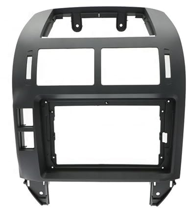 MCQNDS 2Din Auto DVD Nur Rahmen Audio Fitting Adapter Dash Trim Facia Panel 9 Zoll Doppel Din Radio Player Für VW Für Polo 2004-2010 Radioblende(Frame-Black)